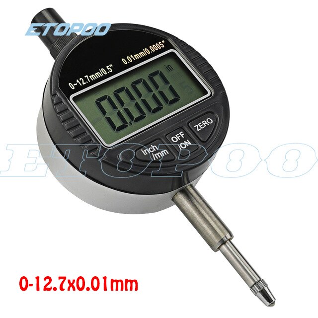 0.001mm 0-12.7/25.4mm Digital Indicator RS232 (9holes) Data Output Electronic Micrometer Dial Indicator Gauge Meter: 0-12.7x0.01mm