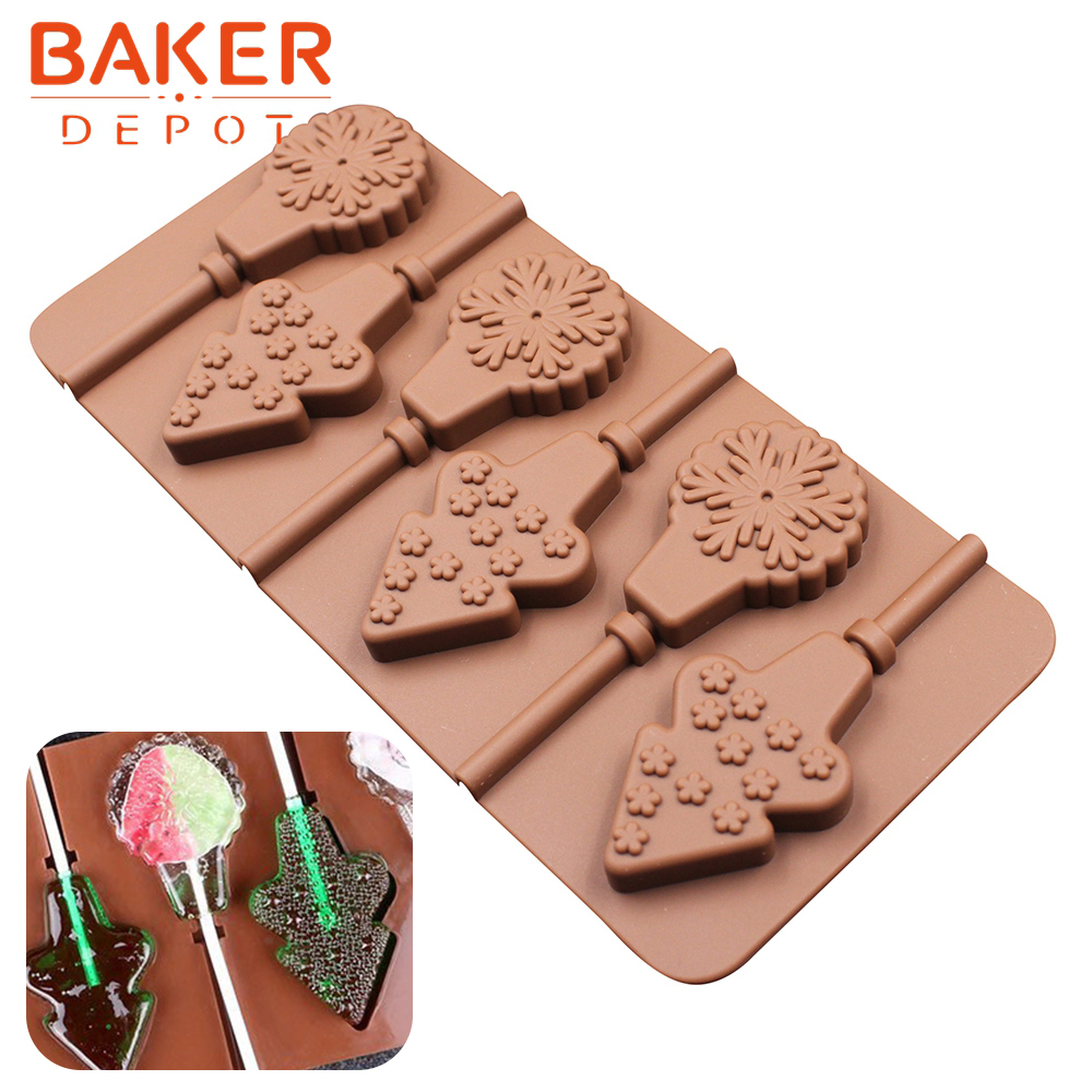 Bager depot silikone slikkepinde form til slik chokolade rund kage dekoration form bjørn slikkepinde forme til bagegrej: Cdsm -594