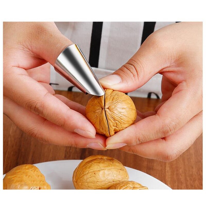 1PCS Adjustable Finger Protector Stainless Steel Multi-Function Anti-Cutting Peeling Bean Artifact Iron Kitchen Tool 2 1