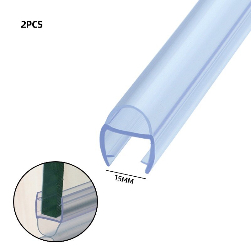 2PCS Glass Thickness 4-6mm Seal Ring Strip For Shower Bathroom Screen Door Weatherstrip Window Glass Fixture Daily Tools: T