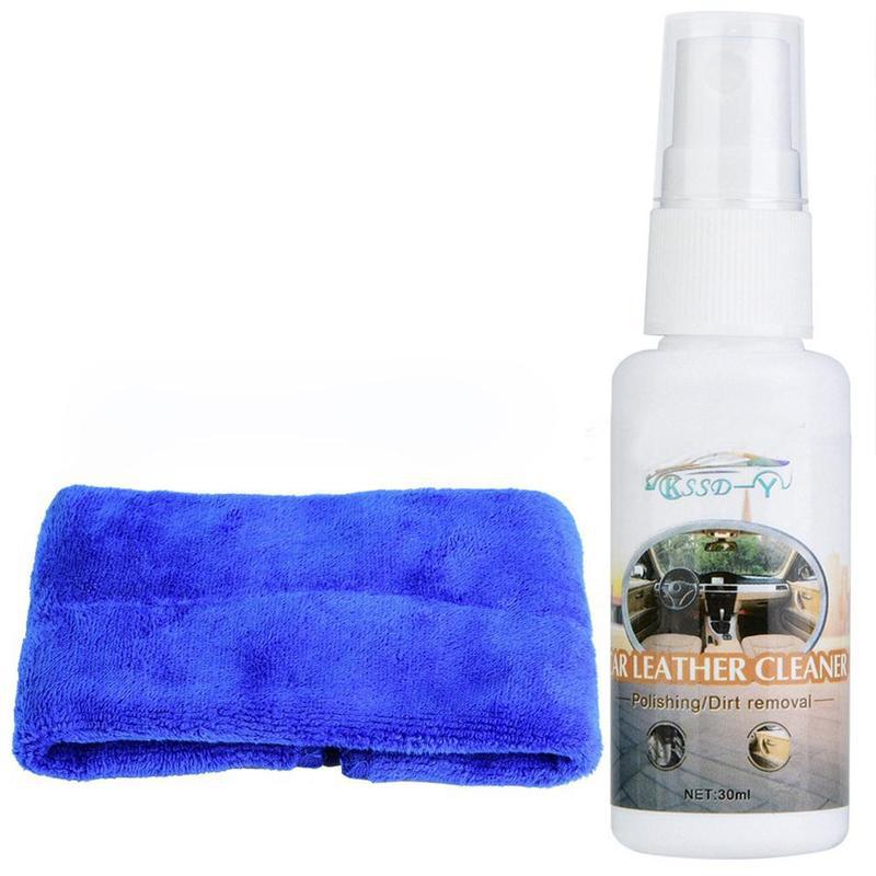 30ml Leather Seat Dashboard Maintenance Cleaner Dust Removal Car Interior Cleaner Sofa Leather Care Refurbisher Cleaner: Default Title