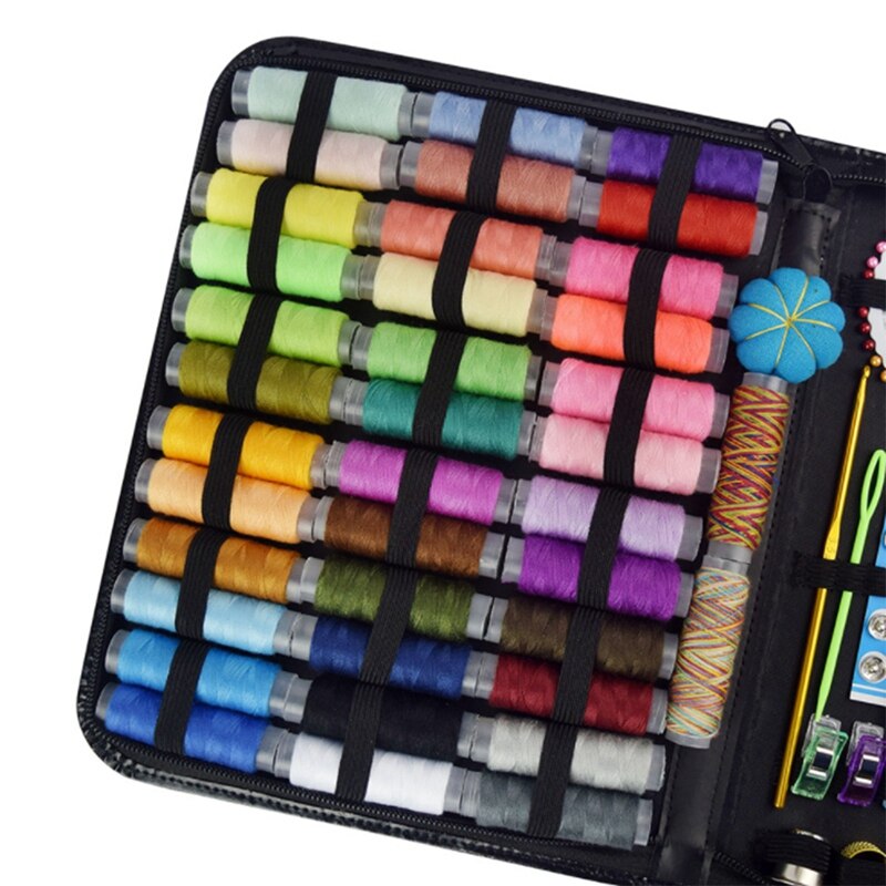 183Pcs Sewing Box Travel Sewing Kit Stitch Needle Thread Storage Bag Fabric Craft Mom Sewing Set