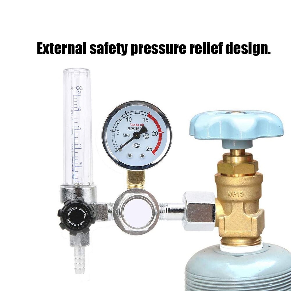0-25Mpa Argon Regulator CO2 Mig Tig Flow Meter Gas Regulator Flowmeter Welding Weld Gauge Argon Regulator Pressure Reducer