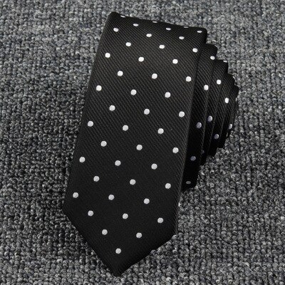Nowy żakardowy krawat tkany dla mężczyzn klasyczny krawat w kratkę moda poliester męski krawat na ślub garnitur Plaid kropki krawat: SJ006-5