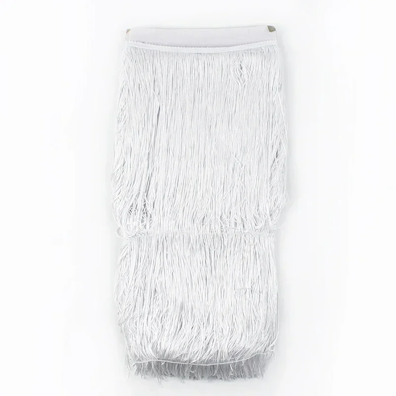 1/2/3M 50Cm Lange Franjes Kant Kwastje Latin Dans Rok Kwasten Fringe Gordijn Veters Trim kledingstuk Decor Trimmen Naaien Accessoire: M / Ivoor