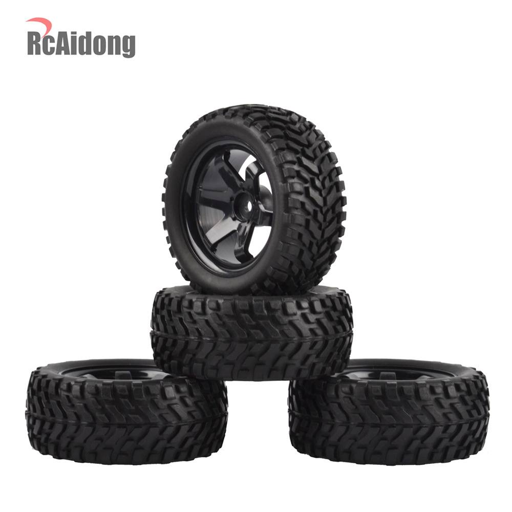 4PCS RC Car Tires - Rubber Off-road Wheels for Traxxas Tamiya HSP HPI Kyosho RC On Road Cars