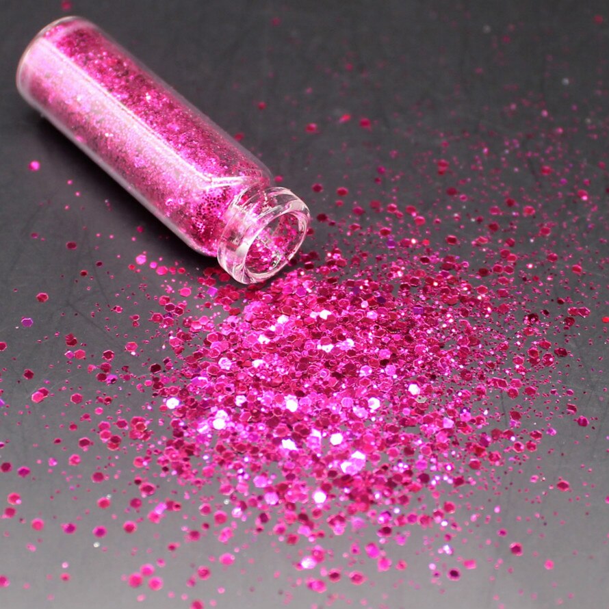 1 flaske dyb guld holografiske pailletter glitter shimmer diamant 12 farver eye shiny skin highlighter ansigt krop glitter festival