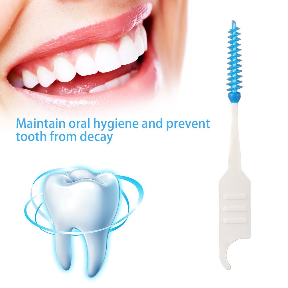 200 st/kartong mjuk interdentalborste silikon för engångsbruk tandtrådsborste tänder sticka tandpetare munvård tandtrådsrengöringsborste