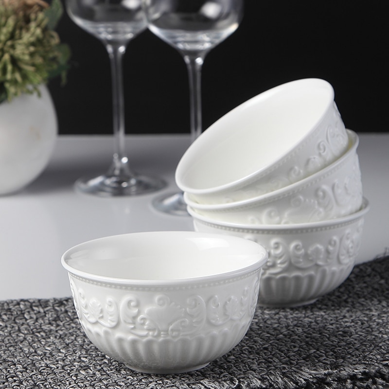 24pcs set, white embossed porcelain dinner set, ceramic servies dinnerware, borden servies chafing dish, palace dishes and plate