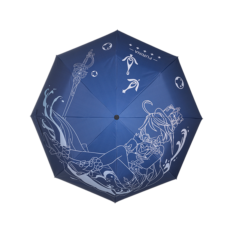 Genshin Impact Furina Neufausse, 10 Sophia 8, Protection Solaire UV, Phare existent et Manuel, Parapluie Pluie,: Rouge