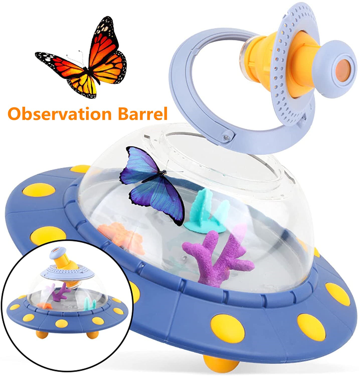 Magnifying Glass Observation Barrel Insect Collector Observation Insect /Fish/ Butterfly For 2 3 4 5 6 Year Old Boys