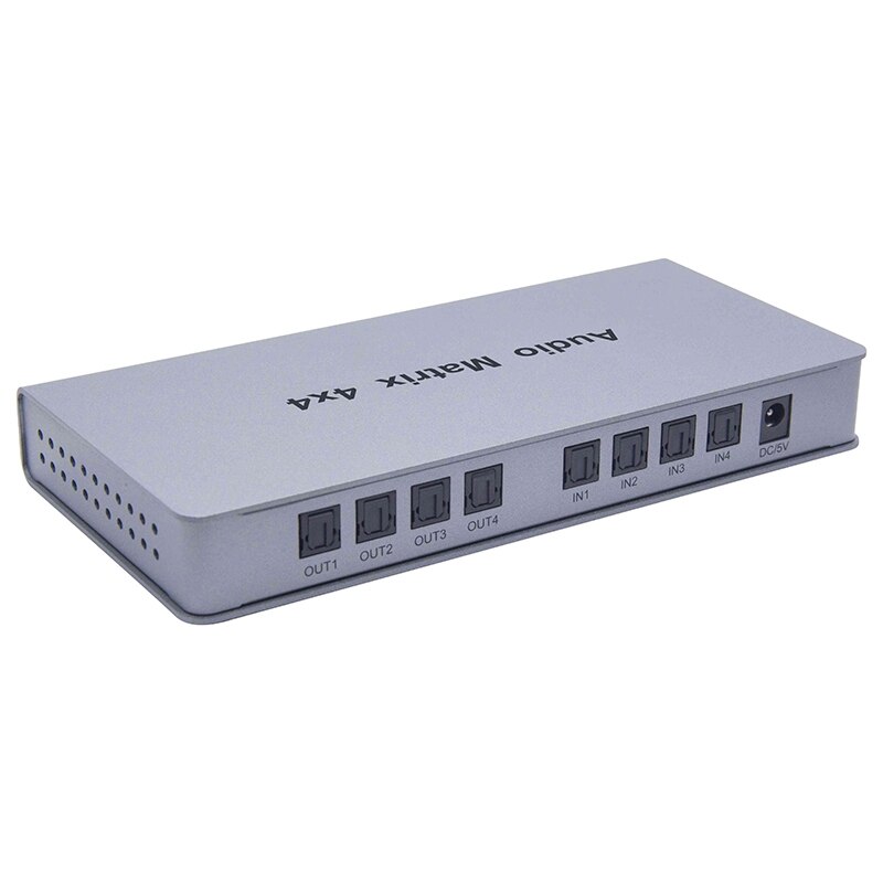 Digital o matrix optisk o matrix 4 x 4 switch converter splitterboks til tv dvd-afspiller forstærker møde-eu-stik