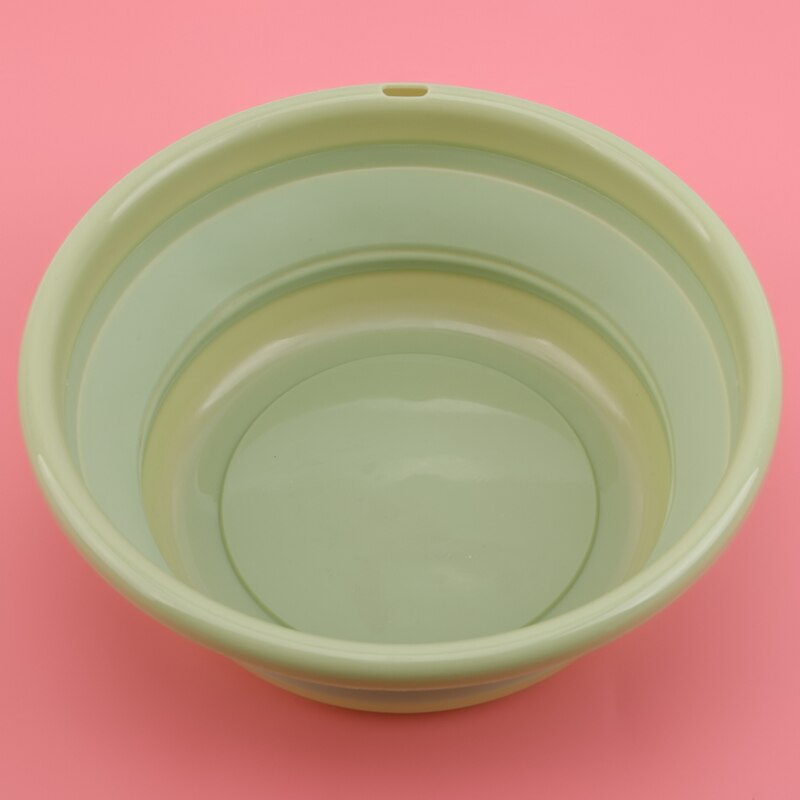 Portable Folding Bucket Camping Washbasin Basin Silicone Washbasin Collapsible Fishing Car Wash Bucket Cleaning Supplies: Green M