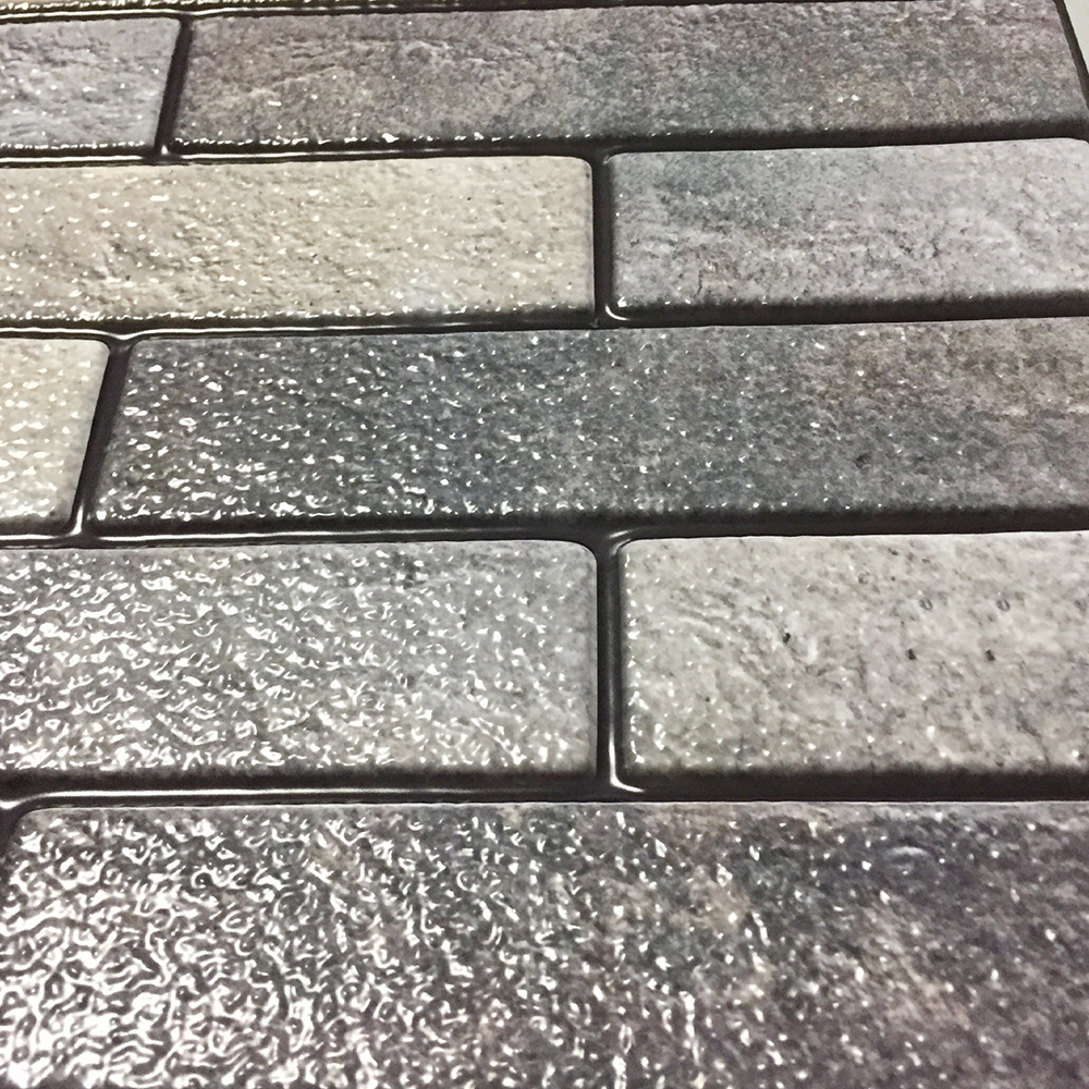 Lychee Life 3D Grain Brick Wall Stickers Square Mosaic Stick Tile DIY Arts Crafts Making Home Decoration Material