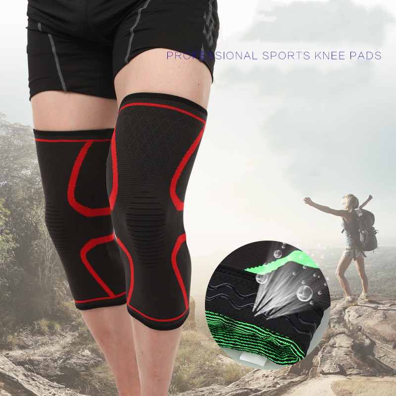 1 Paar Nylon Elastische Sport Kniebeschermers Ademend Knie Brace Running Fitness Wandelen Fietsen Knee Protector Gemak