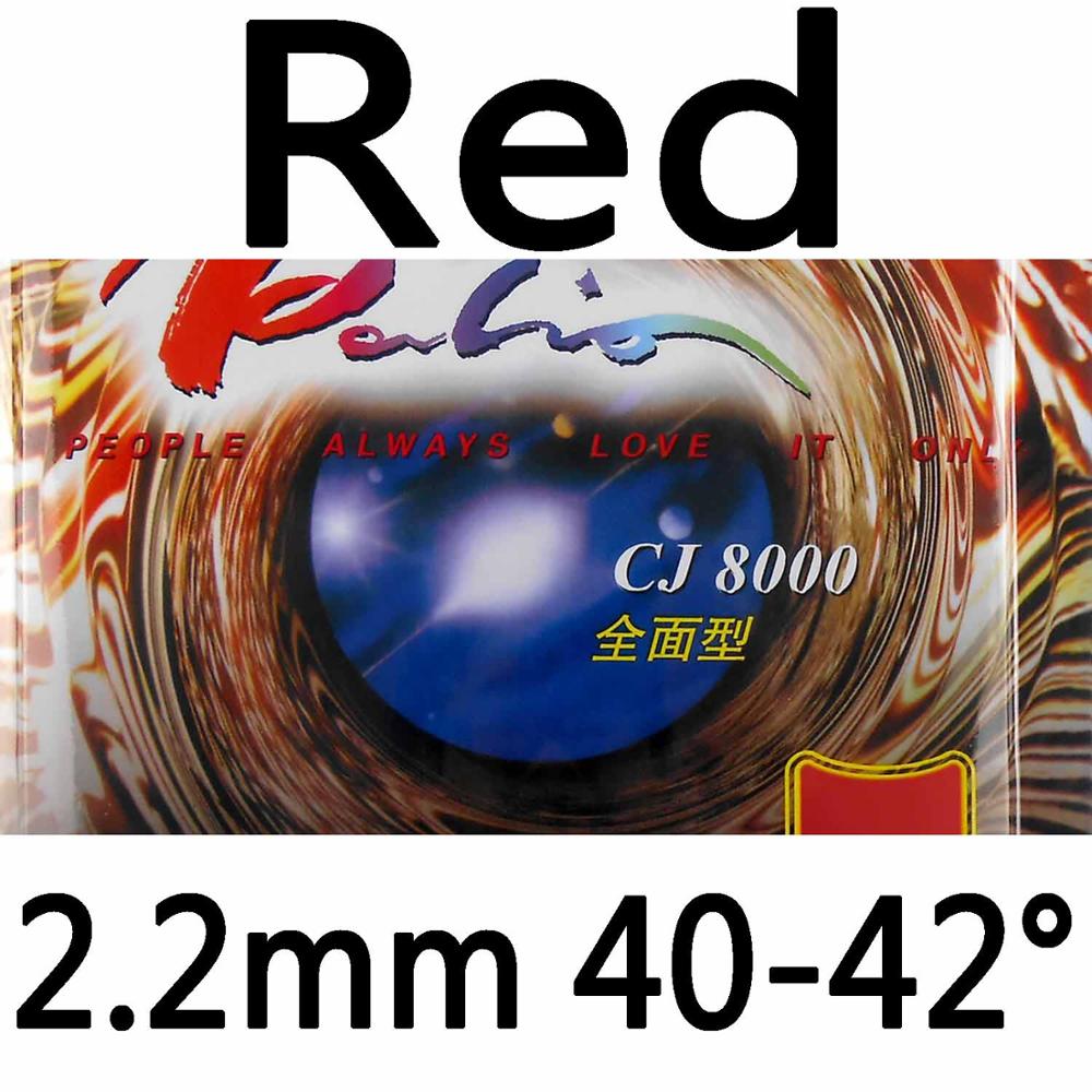 PALIO CJ8000 Sticky, Allround Type Table Tennis Rubber with Ping Pong Sponge Tenis De Mesa: Red 2.2mm H40-42