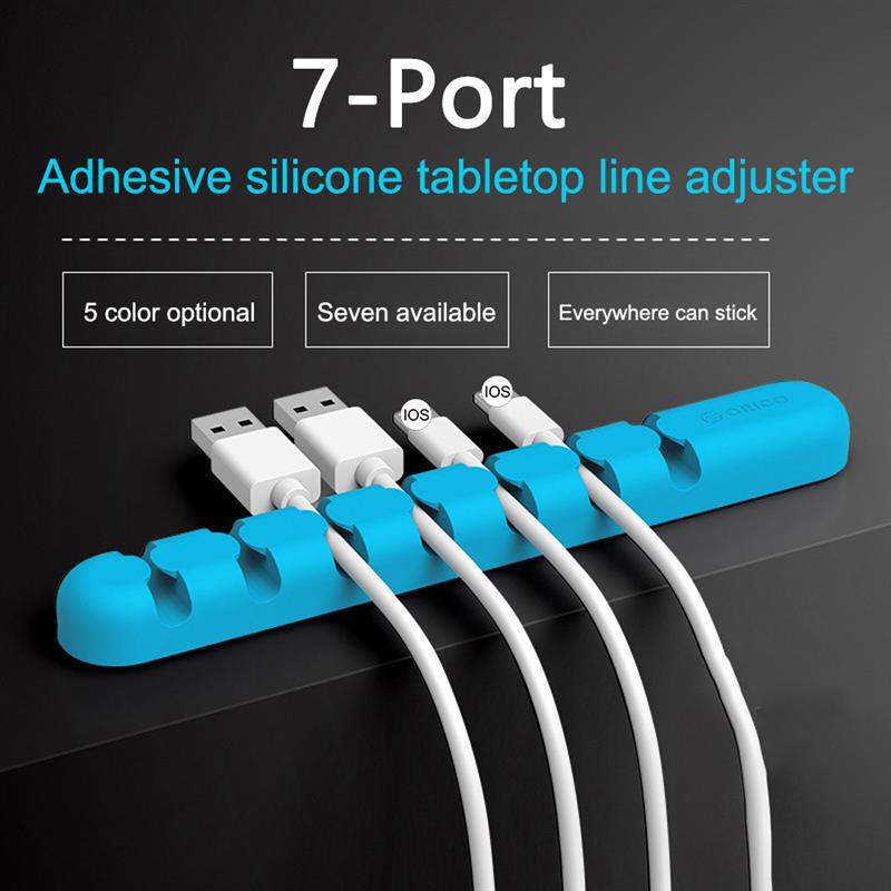 7-Hafen Kabel Wickler Kopfhörer CBS Kabel Veranstalter Draht Lagerung Silizium Ladegerät Kabel Halfter Clips für Daten kabel kopfhörer kabel