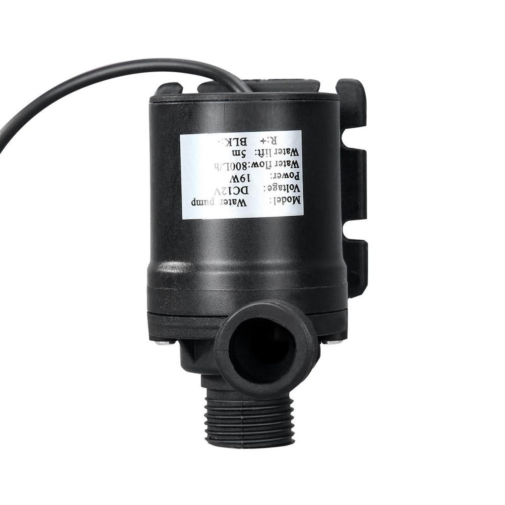 Multifunction Threaded Water Pump Ultra Quiet Mini DC 12V Lift 5M 800L/H Brushless Motor Submersible Water Pump
