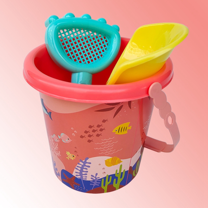 6Pcs Strand Emmer Zand Set Zand Play Zandbak Water Strand Speelgoed Seaside Tool Speelgoed Zand Auto Speelgoed Beach Party winkelwagen