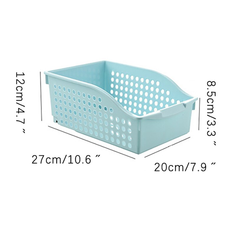 Kitchen Cabinet Storage Baskets with Wheel Refrigerator Desktop Organizer for Seasoning Bottles Vegetable Space-saving organizer: Blue Wide Type