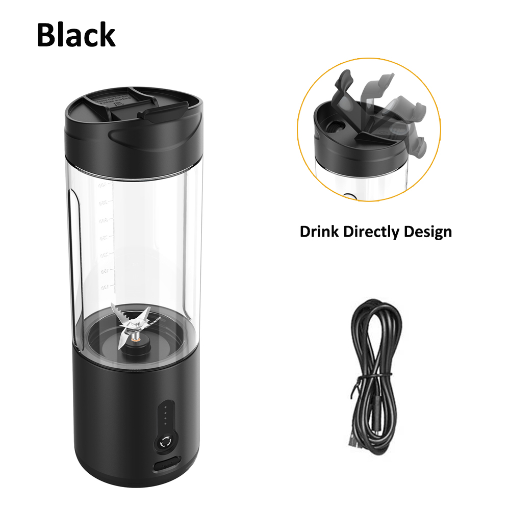 Mini bärbar mixer elektrisk fruktjuicer smoothie apelsin färsk juice mixer multifunktion uppladdningsbar bärbar juicer mixer: Vit
