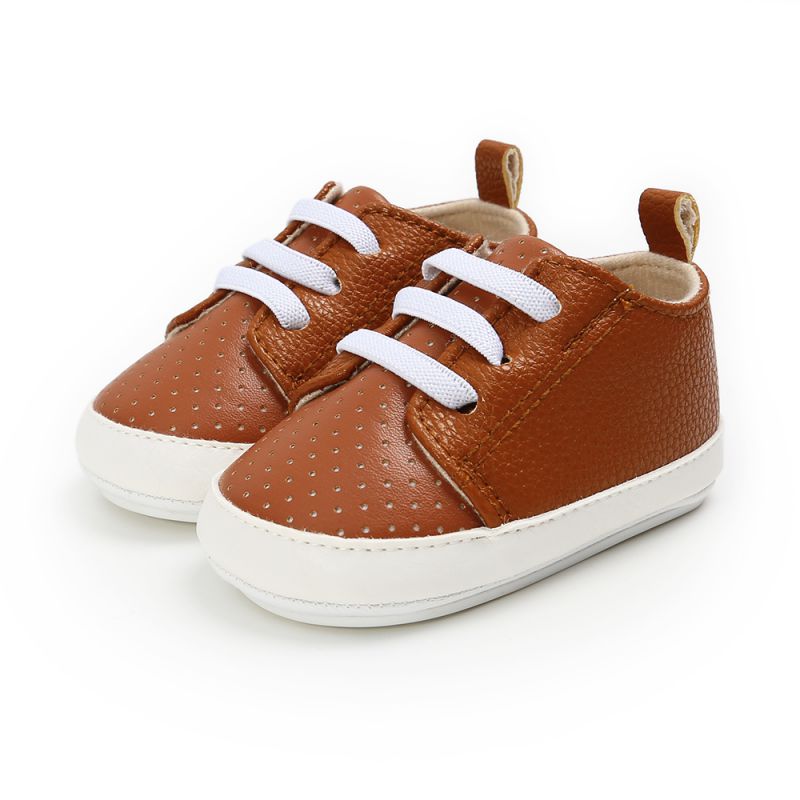 Zapatos informales de PU para bebé, zapatos para primeros pasos, de cuero Pu