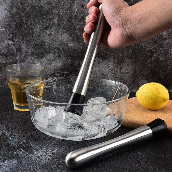 Bastone di miscelazione rompighiaccio miscelatore in acciaio inossidabile cocktail limone frutta schiacciatore bar strumento bar casa accessori per cocktail