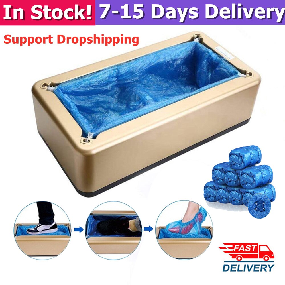 Automatic Shoe Cover Dispenser 100pcs Shoe Covers Automatic Machine One-time Film Machine Foot Set Shoes Home Office