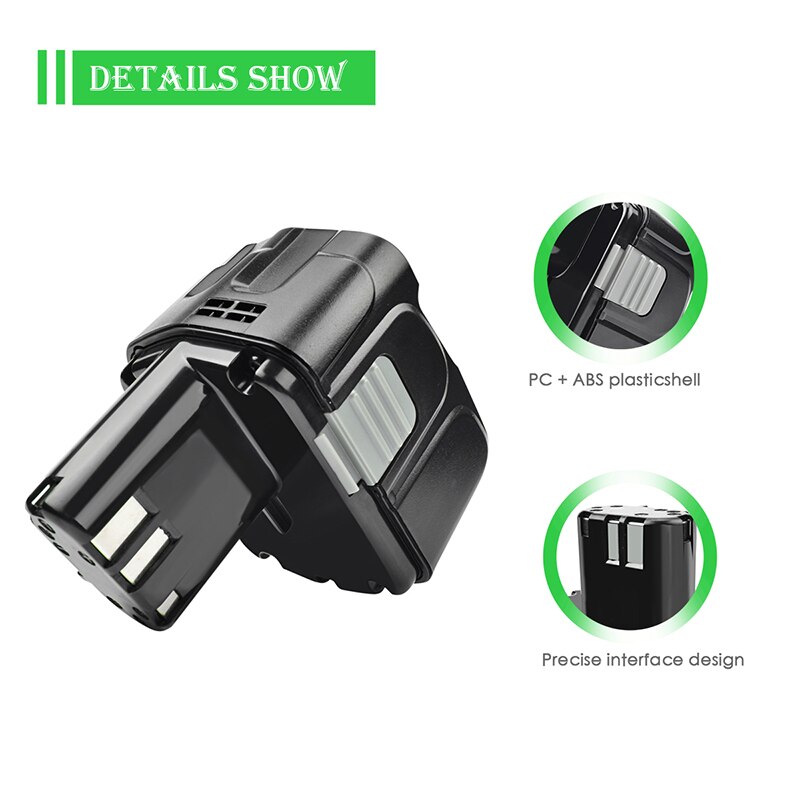 Batterie Li-ion Powtree 14.4V 6000mAh pour Hitachi BCL1430 batterie pour Hitachi CJ14DL DH14DL EBL1430 BCL1430 BCL1415 L10