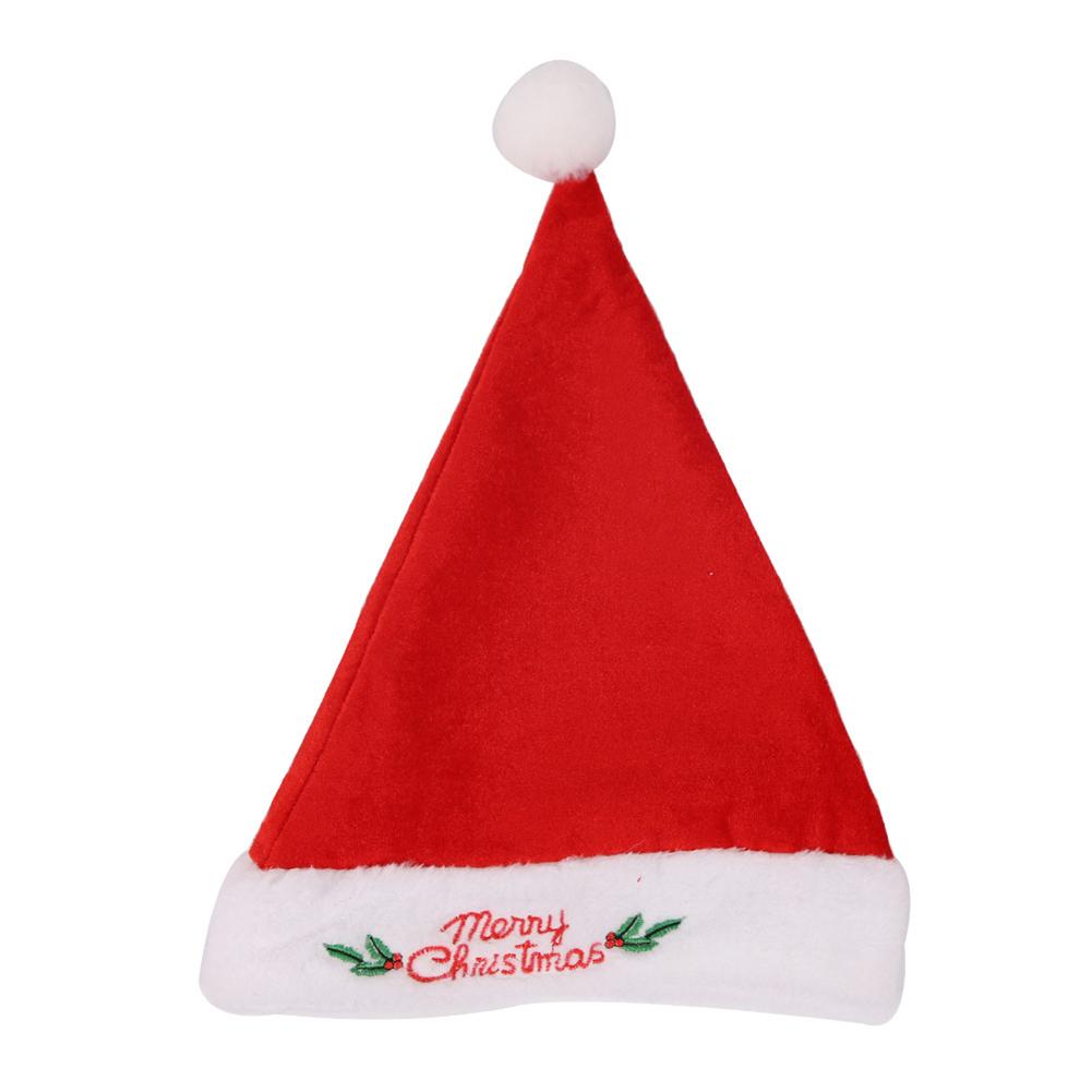 Christmas Hat Fashionable Soft Short Fluff Red Cap Year Christmas Decoration For Adult And Child