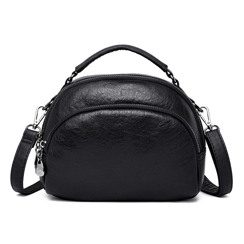 Handtas voor dames leren schoudertassen casual rode tote dames handtassen eenvoudige handtas met handvat aan de bovenkant dames crossbody tas: Zwart