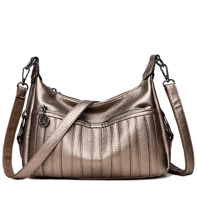 Vrouwen Bag Lederen Pu Vrouwen Handtassen Mode Streep Vrouwen Schouder Crossbody Tassen Vrouwen Messenger Bag