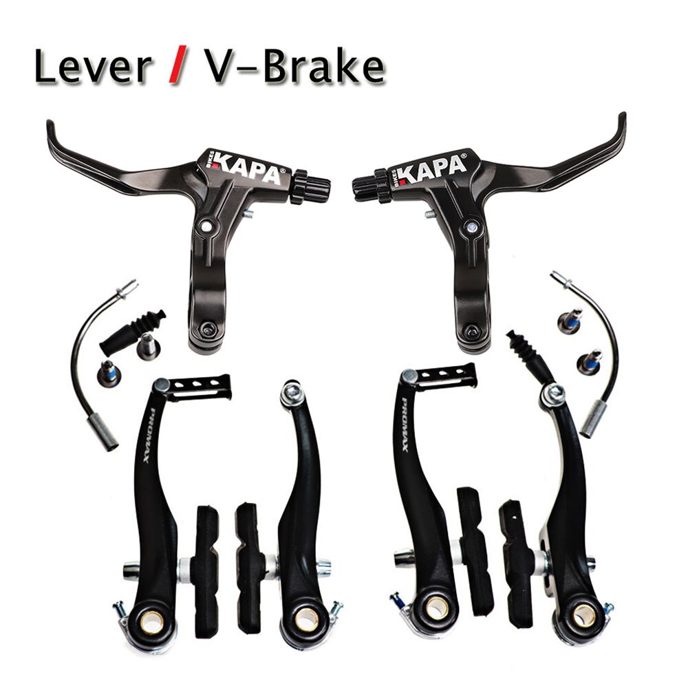 Taiwan PROMAX V Brake Set KAPA Brake Lever 22.2mm Handle Caliper Kit Aluminium Alloy Mountain Bike Accessories Parts Bicycle: whole set brake