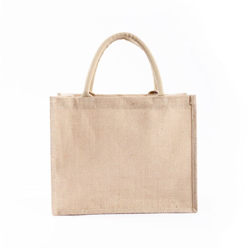 Portable Jute Reusable Tote Shopping Bag Grocery Organizer Storage Pouch Y3NE