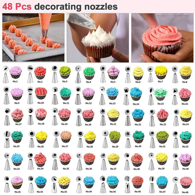 82 Stks/set Cake Decorating Gereedschap Cake Draaitafel Kit Icing Tips Pastry Tassen Fondant Tool Bakken Accessoires Cake Stand Kit