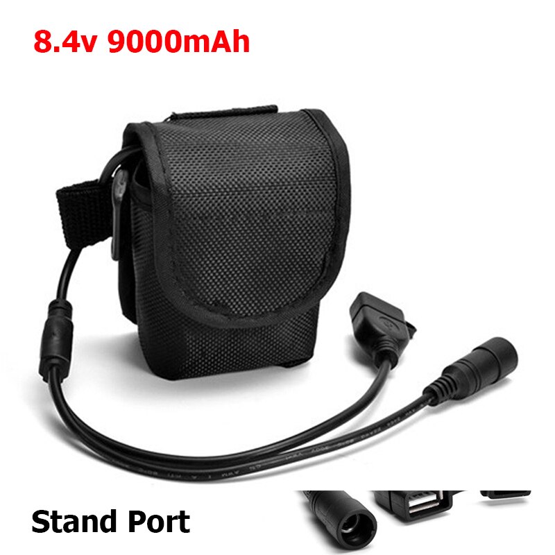 18650 Battery Pack 4.2V 9000mAh 6*18650 Bike Light Battery With Battery Bag Rechargeable Batteries For Bicycle Flashlight BC0525: 8.4V Stand Port