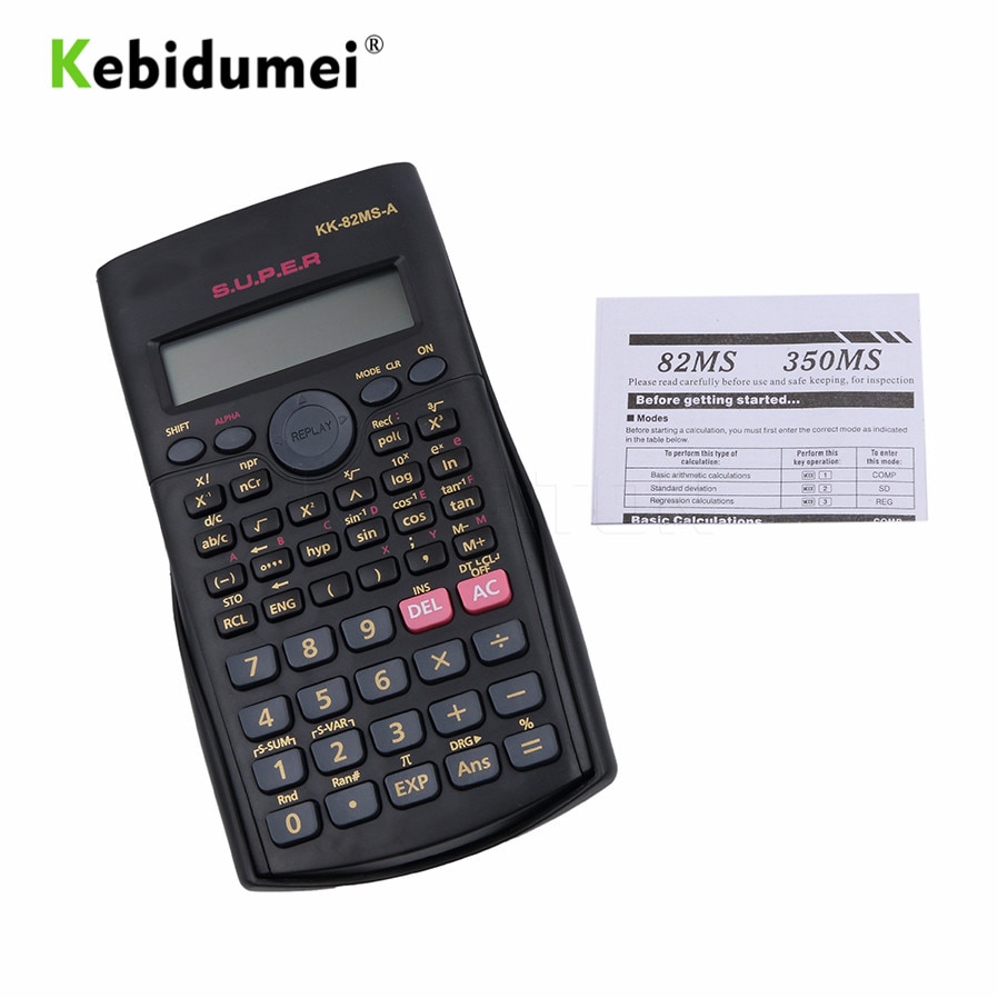 kebidumei Handheld Portable Office Battery Calculator for Students School Plastic Calculator Multifunctional for Mathematics