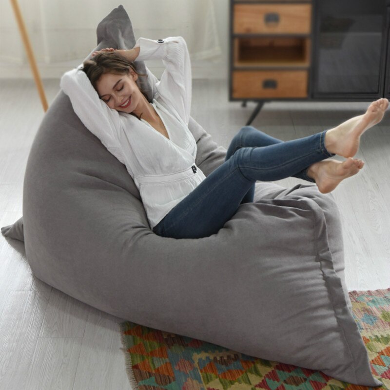 Jätte rektangel bönsäckstol ingen fyllning stor bönsäck bäddsoffa golv puff ottomansk hölje lata vilstol futon