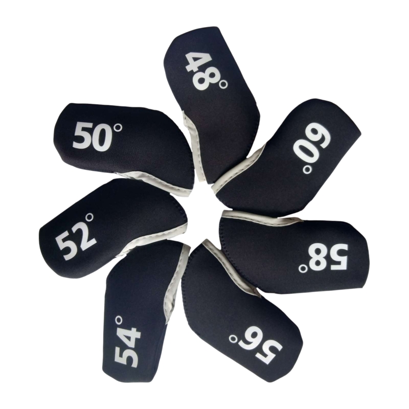 6Pcs Golf Club Covers Synthetic Neoprene Deluxe Golf Sand Wedge Head Covers Golf Headcovers for Main Golf Putter Clubs