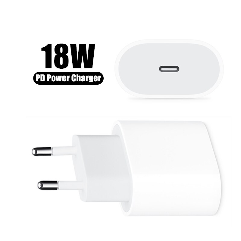 Cargador USB-C PD de 20W para teléfono inteligente, dispositivo de carga rápida con enchufe de EE. UU., UE, QC4.0, 18W, para iPad Pro Air, iPhone 12, mini, 11 Pro, Max, Xs, X