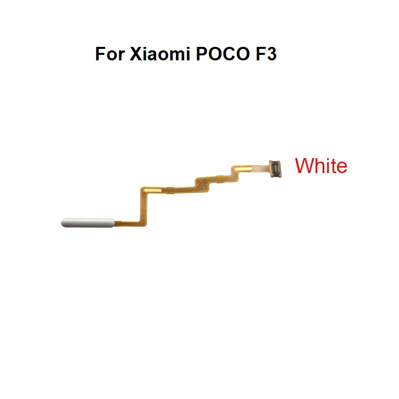 Original For Xiaomi Poco F3 Fingerprint Sensor Touch ID Scanner Ribbon Connector Home Button Menu Flex Cable: white