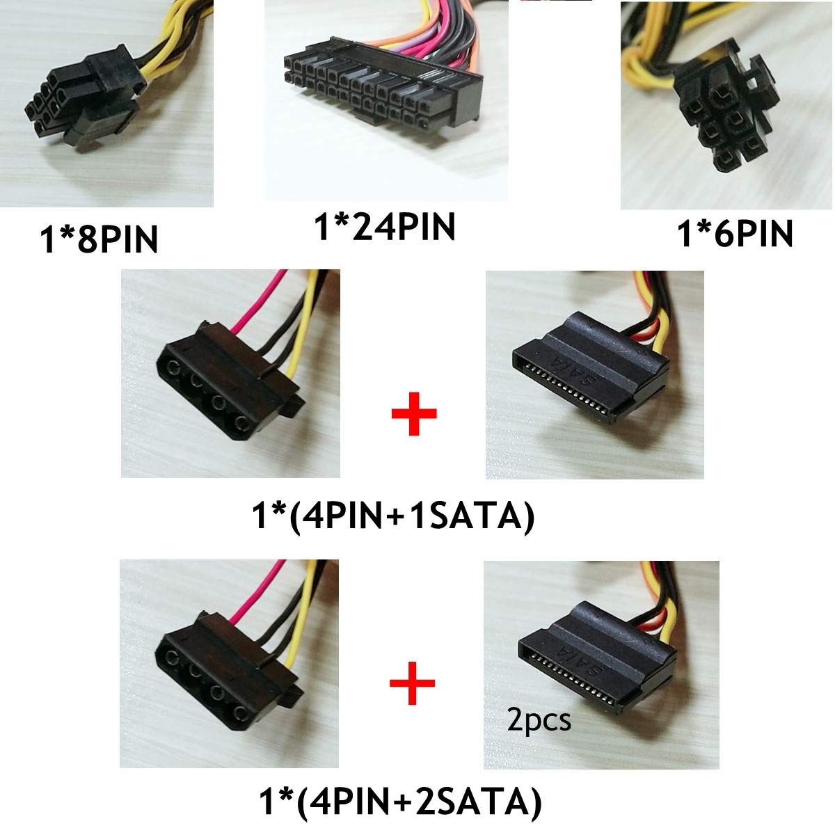 LEORY PC Power Supply - 500W Rated Power - 80 PLUS Gold Certified - ATX 24-PIN - for Intel & AMD Gaming PCs