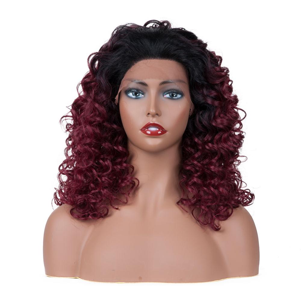 Trends Curly Synthetic hair Lace Front wig High Density Hair Wigs For Women: FS1B/99J