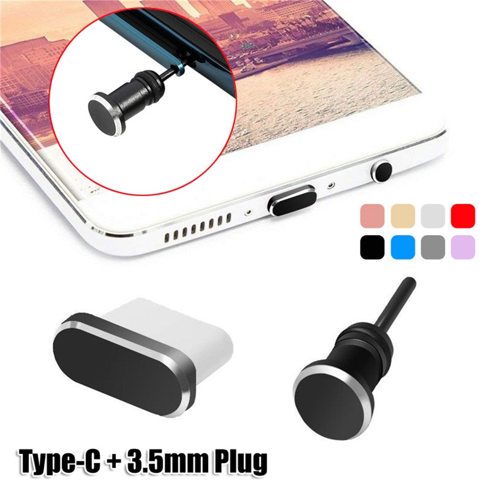 Type C Charging Port Earphone Dust Plug 3.5mm Jack Interface Mobile Phone Card Retrieve Card Pin For Samsung Oneplus Huawei