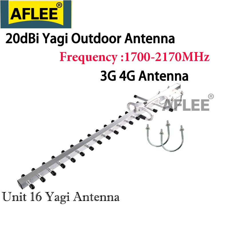 Antena Yagi externa para exteriores, antena 3g 4g LTE 20dBi Gain 2100 3g Yagi 4g 3g 2100 1800