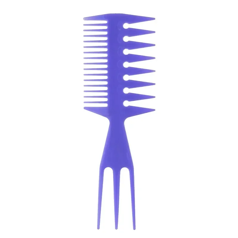 Double Side Tooth Combs Fish Bone Shape Hair Brush Barber Hair Dyeing Cutting Coloring Brush Man Hairstyling Tool: Dark Red