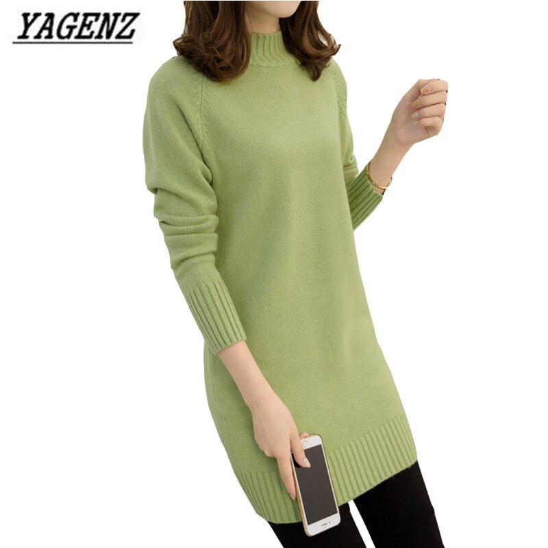 Factory direct sales Medium long Turtleneck Sweater Knitted Women's Clothing Winter Loose Pullover Casual Shirt Women Sweater