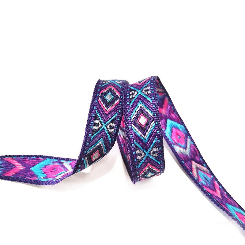 Cintas de Jacquard geométricas para ropa, cintas decorativas, accesorios de costura DIY, 15 yardas, 1,5/1,8 cm, AP374