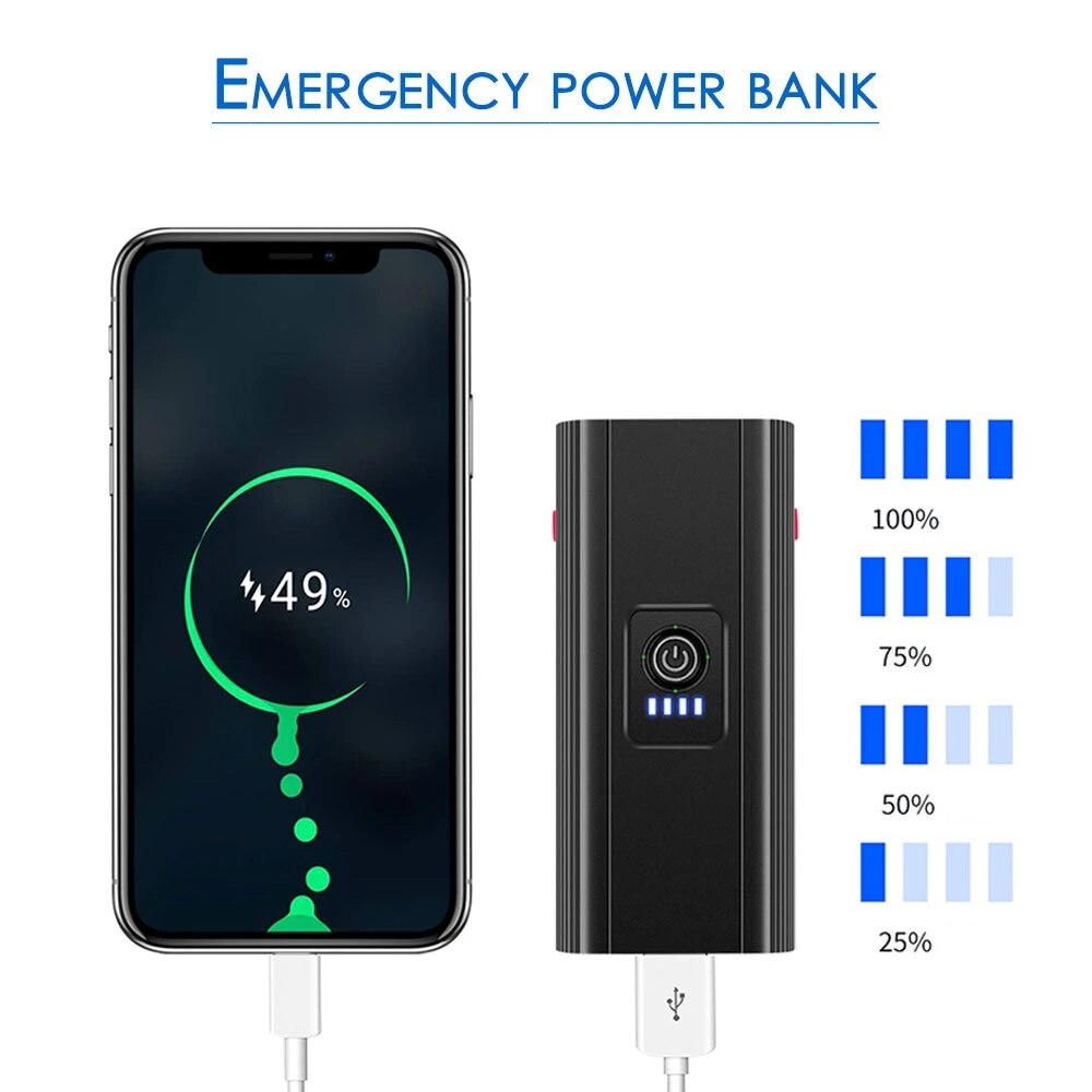 2pcs Rechargeable Waterproof T6 LED MTB Mountain Bike Front Headlight Rear Taillight Bicycle Flashlight Warning Lights