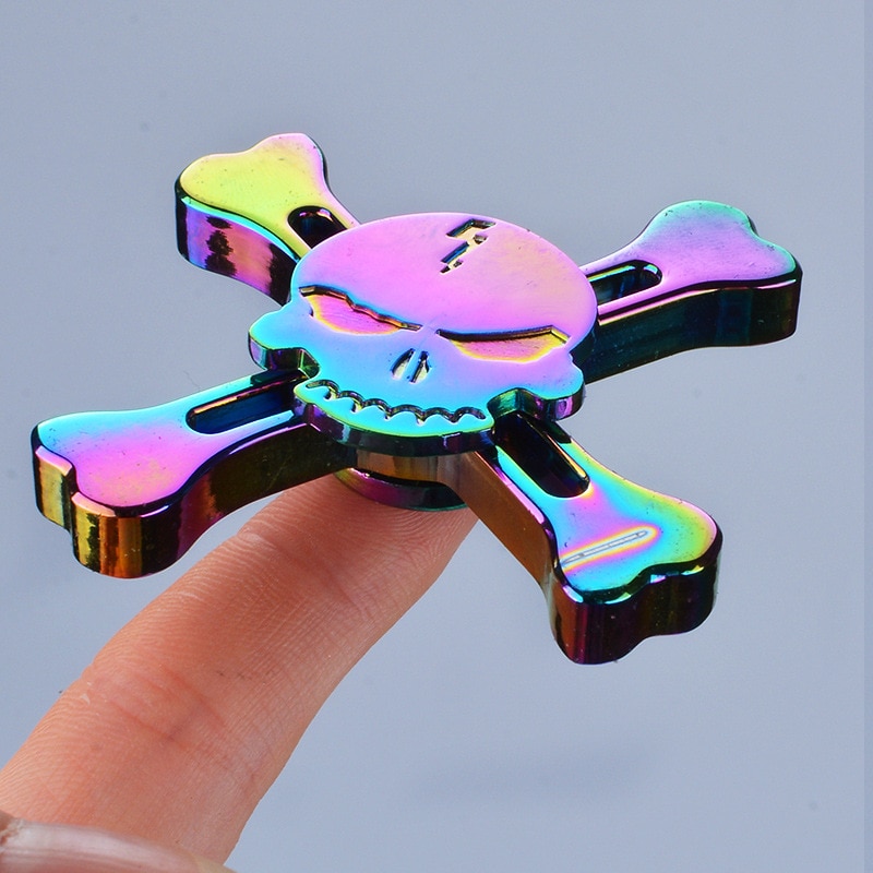 Multicolor Fidget Spinner Metal Alloy Smooth Hand Spinner Adult Office Anxiety Relief Stress Flower Gyro Tri Spinner Toy For Kid